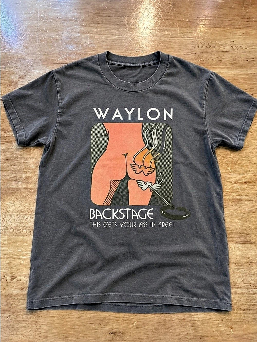 Waylon Jennings Backstage Pass This Gets Your Ass In Free Graphic Pepper T-Shirt